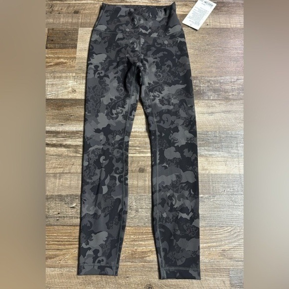 Lululemon Wunder Train HR Tight 25 Heritage 365 Camo Lace Black Multi 4